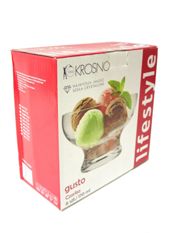 miniatura LOTE 6 COPAS HELADO POSTRE CUENCO BOWL CRISTAL LIFESTYLE KROSNO 170ML