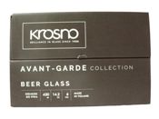 miniatura LOTE 6 COPAS VASOS CRISTAL CERVEZA LIP AVANT GARDE KROSNO 450ML