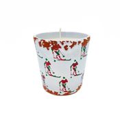 miniatura Vela cerámica Esquiador/Gingerbread