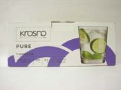 miniatura LOTE 6 VASOS CRISTAL TRANSPARENTE RECTO WHISKY AGUA PURE KROSNO 250ML