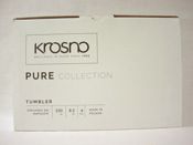 miniatura LOTE 6 VASOS CRISTAL TRANSPARENTE RECTO WHISKY AGUA PURE KROSNO 250ML