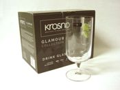 miniatura LOTE 6 COPAS VASOS RECTO CRISTAL GLAMOUR COLLECTION DRINK GLASS 450 ML