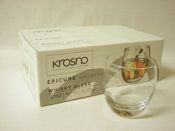 miniatura OTE 6 VASOS CRISTAL CURVADO WHISKY AGUA ETC EPICURE KROSNO 300ML