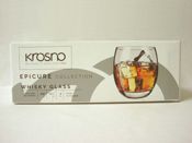 miniatura OTE 6 VASOS CRISTAL CURVADO WHISKY AGUA ETC EPICURE KROSNO 300ML