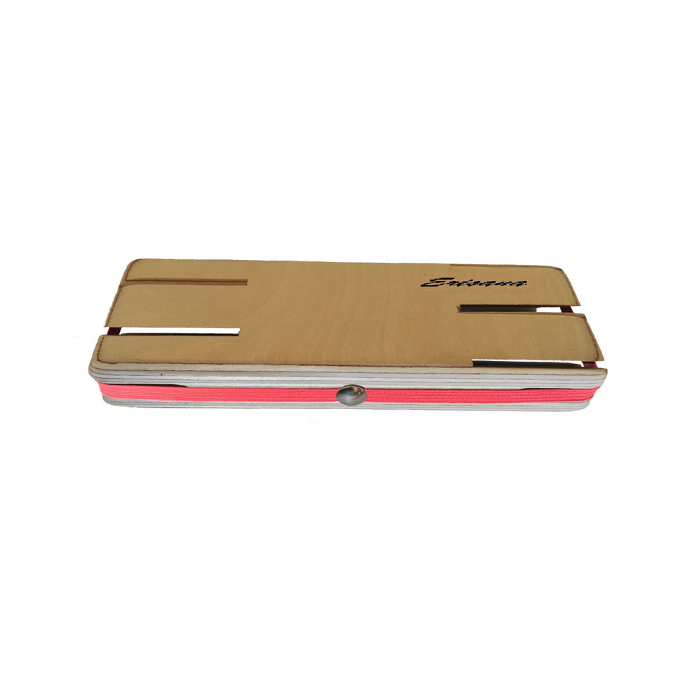 Estuche para dardos - Madera laminada color natural con cinta rosa
