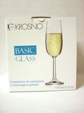miniatura LOTE 6 COPAS CRISTAL CHAMPAN CHAMPAGNE PURE BASIC 170ML KROSNO