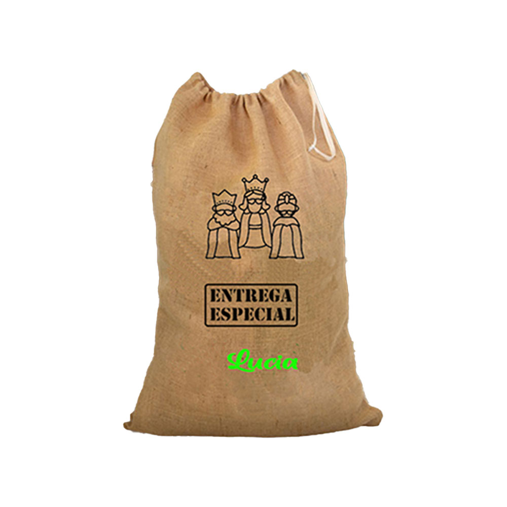 Saco Reyes Magos, personalizado con nombre. Entrega especial de Oriente.