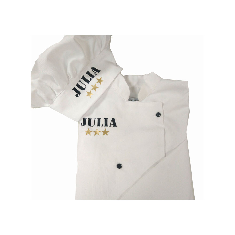 Chaqueta Chef de niño Personalizada - Conjunto de gorro y chaqueta cocinero