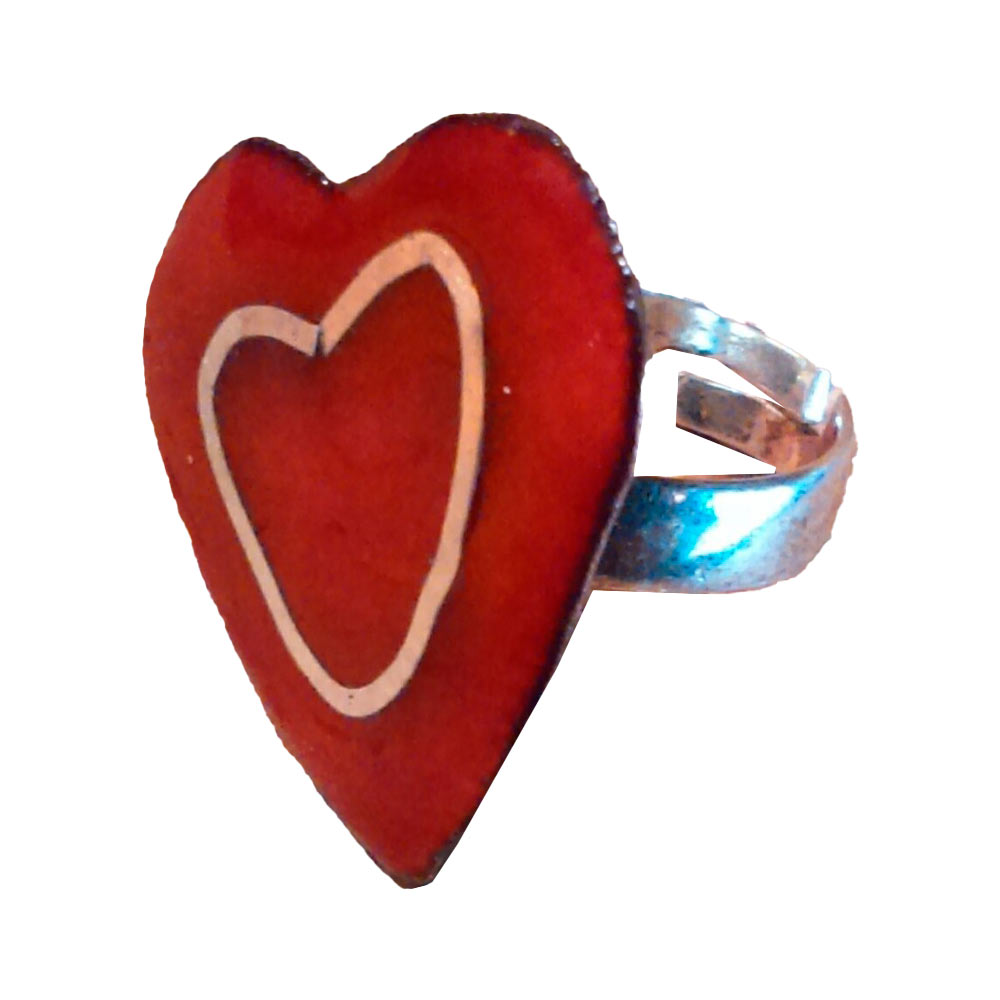 Anillo esmaltado al fuego