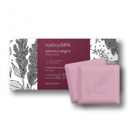 Nativa spa NSPA Jabon en Barra Ameixa Negra 2 x 90gr Oboticario