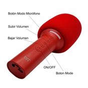 miniatura Altavoz inalámbrico con micrófono, forma micrófono