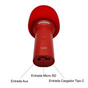 miniatura Altavoz inalámbrico con micrófono, forma micrófono