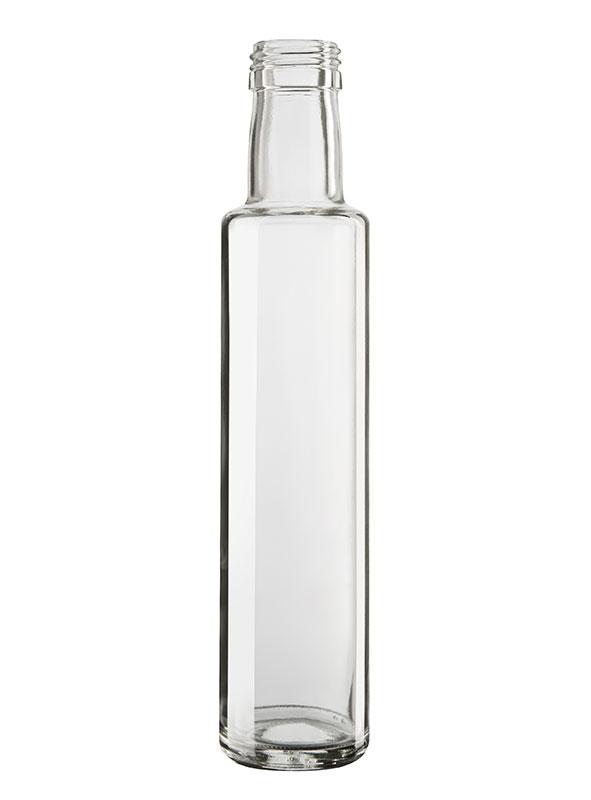 Botella de vidrio Dorica Transparente 500ml Tapón Plástico Caja 12 uds