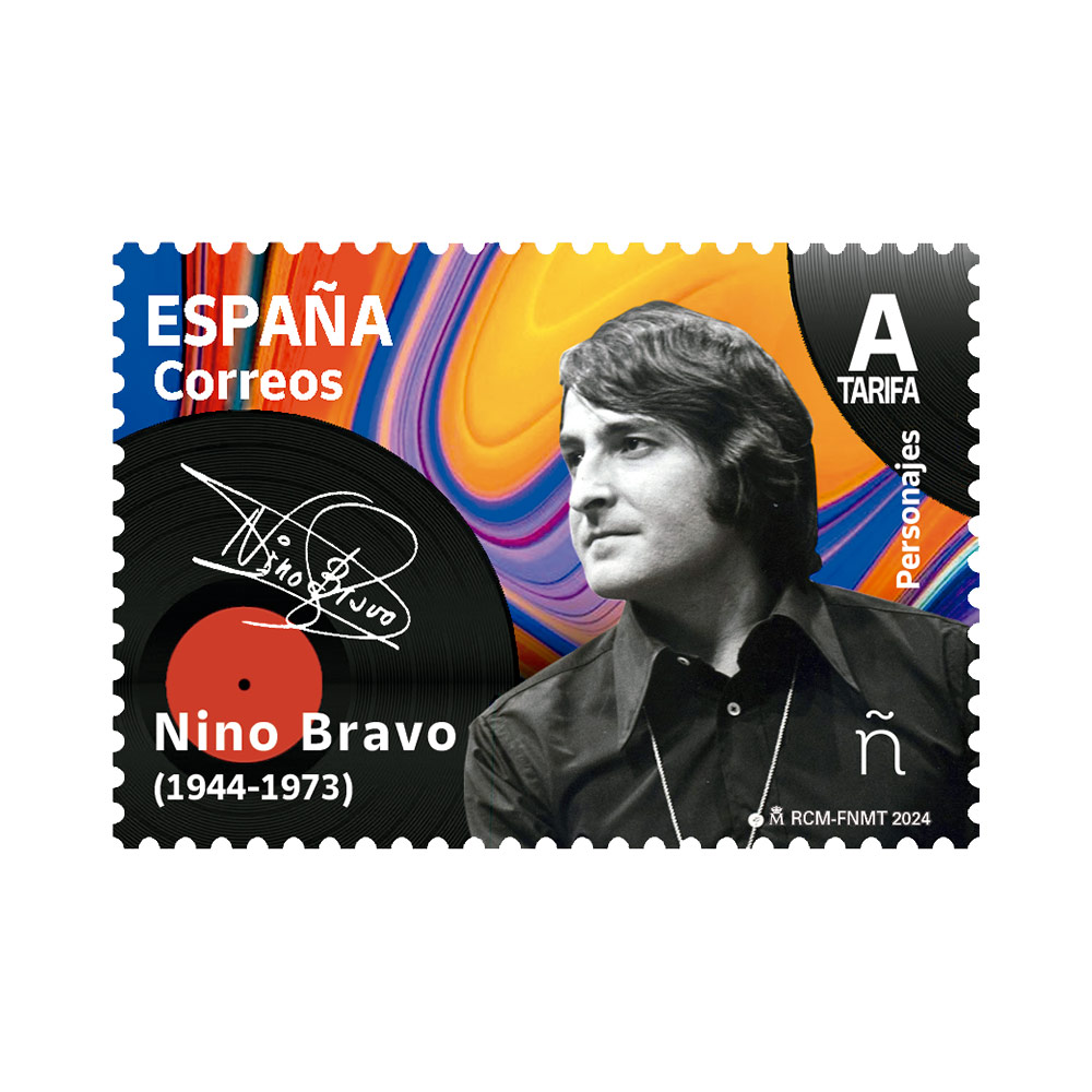 Sello Nino Bravo (1944-1973). Tarifa A | Efemérides | Pack de 5