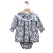 miniatura Vestido Coco Acqua Flores Petróleo Liberty Little yogui