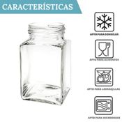 miniatura Tarros de Cristal Cuadrados con Tapas Herméticas 120ml 4