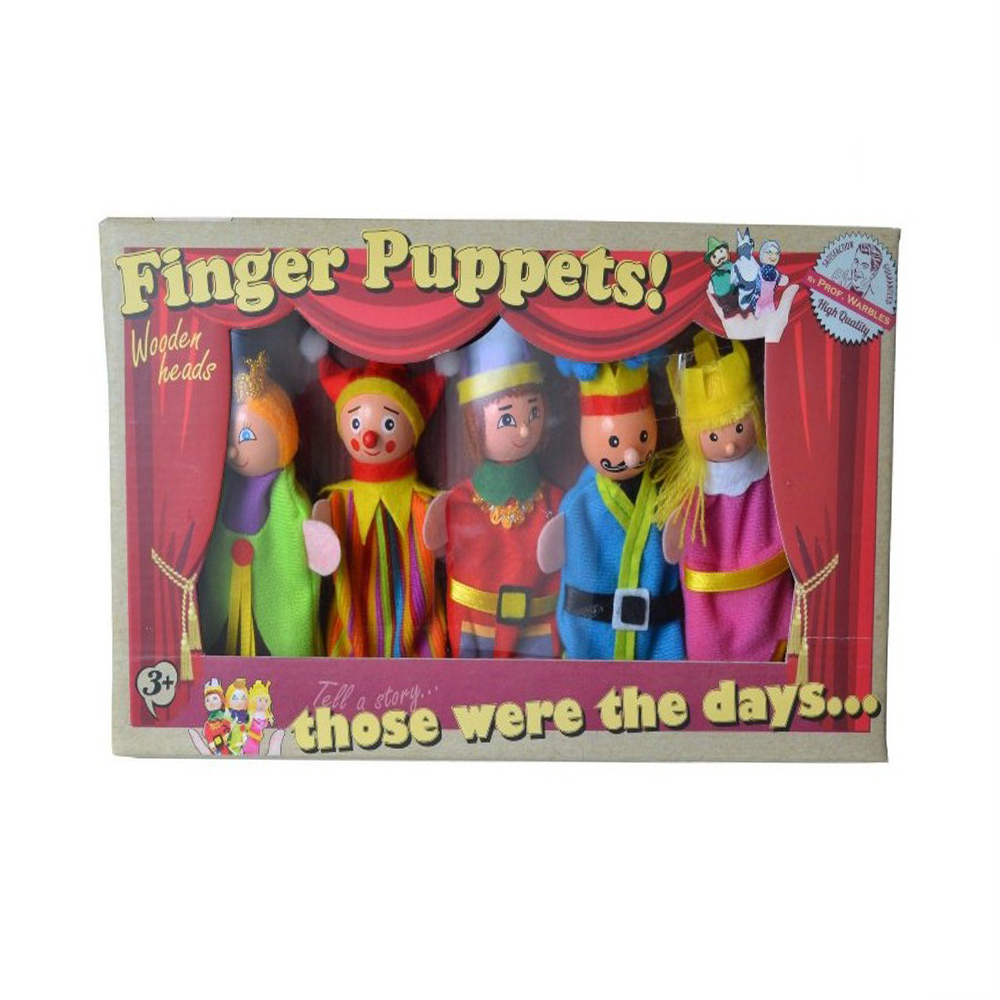 ack de 5 marionetas para dedos 12cm