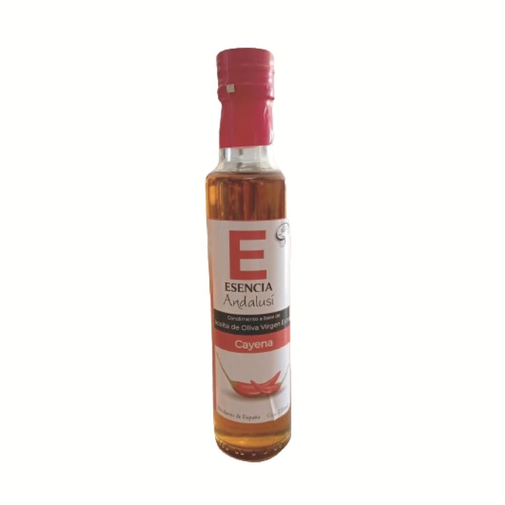 Esencia Andalusí Aceite de Oliva Virgen Extra Aromatizado con Cayena 250 ml