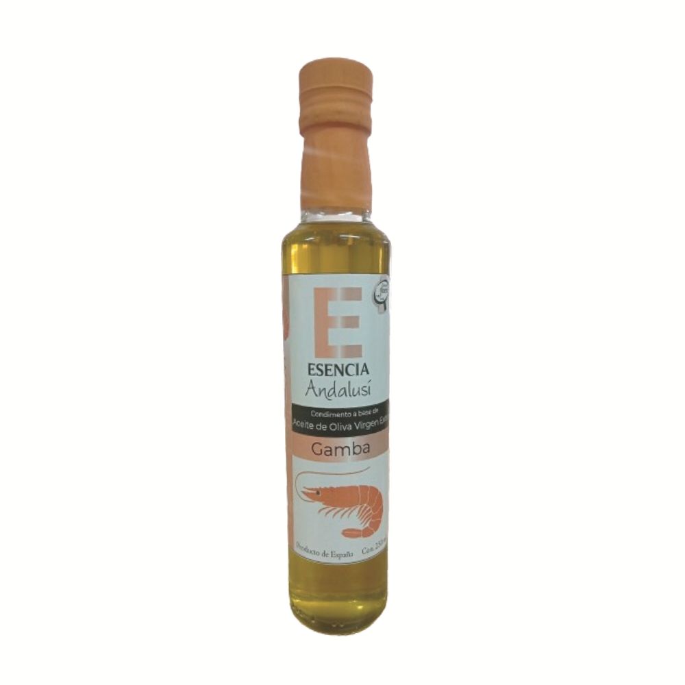 Esencia Andalusí Aceite de Oliva Virgen Extra Aromatizado con Gamba 250 ml