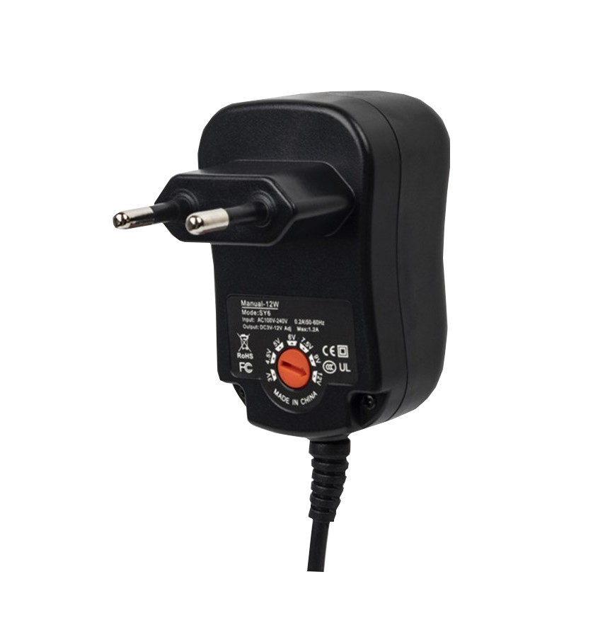 Alimentador electrónico regulable de 3 a 12VDC - 1.2A