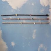 miniatura Pulseras cuero con adornos