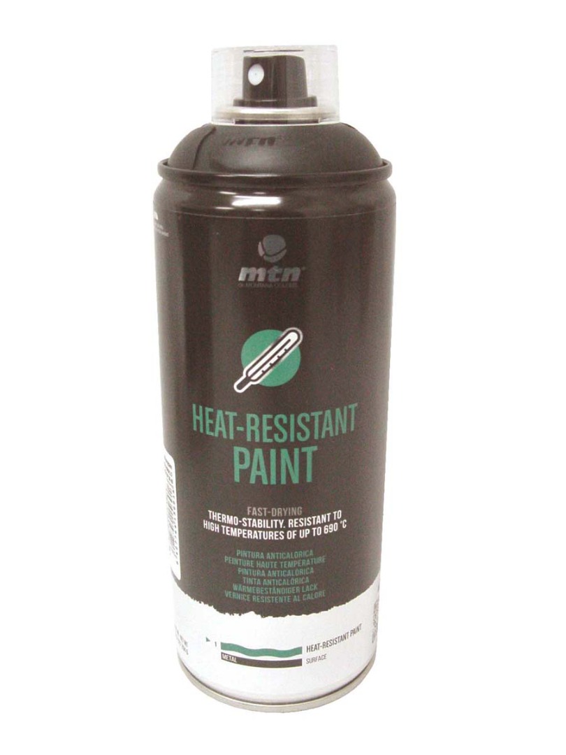 BOTE SPRAY PINTURA MONTANA COLORS ANTICALORICA NEGRO ALTA TEMPERATURA