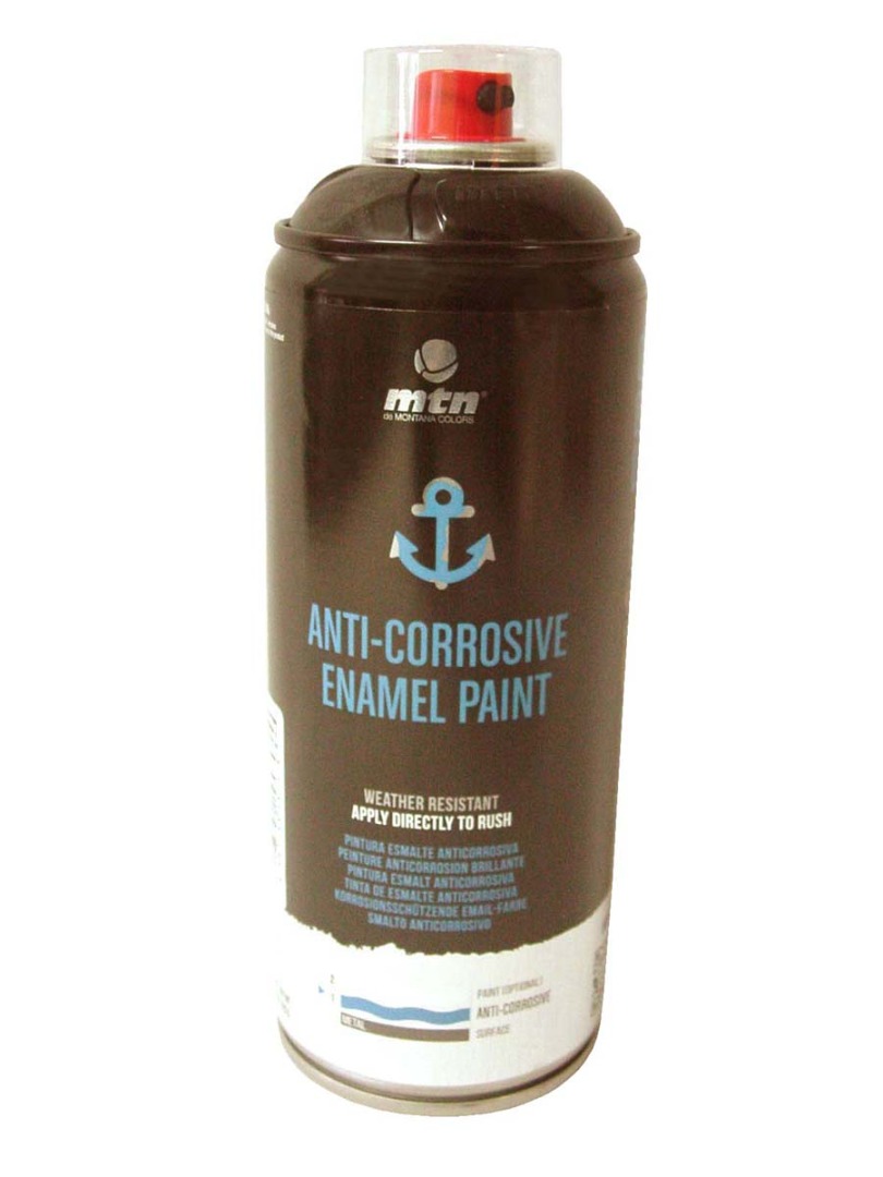 BOTE SPRAY PINTURA MONTANA COLOR ESMALTE ANTICORROSIVO OXIDO FORJA NEGRO