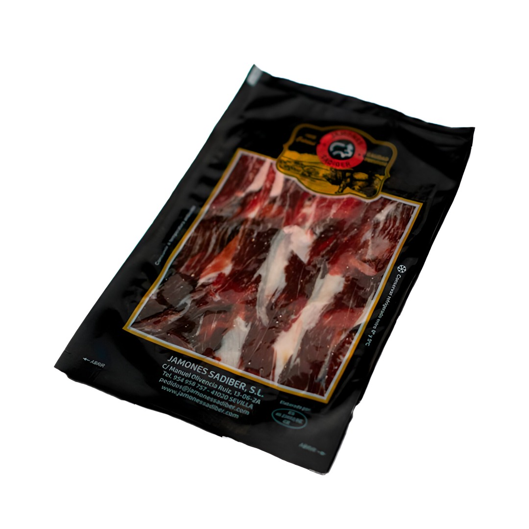 Jamones Sadiber Jamón Bellota 100% Ibérico 10 Sobres de 100 g