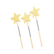 miniatura Pack 10 varitas estrella glitter dorada