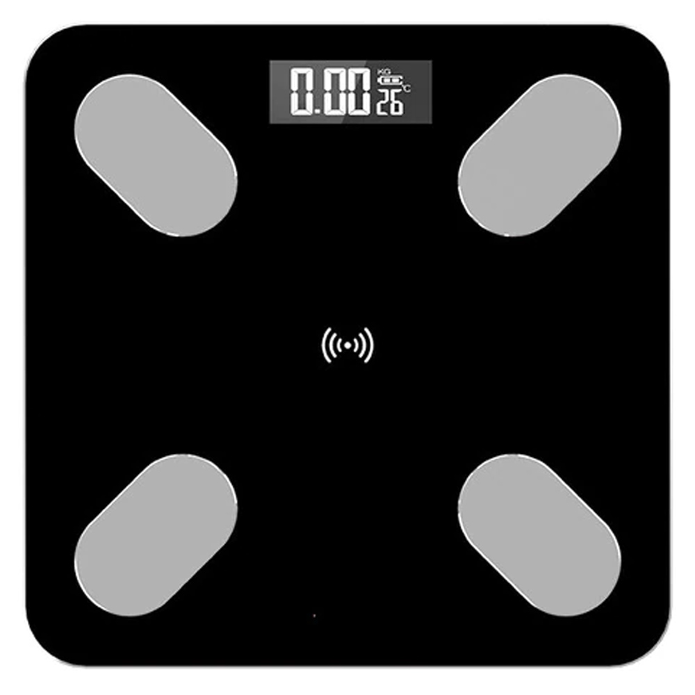 Klack Báscula Electrónica Inteligente de Índice de Masa y Grasa Corporal KLACK® Negro
