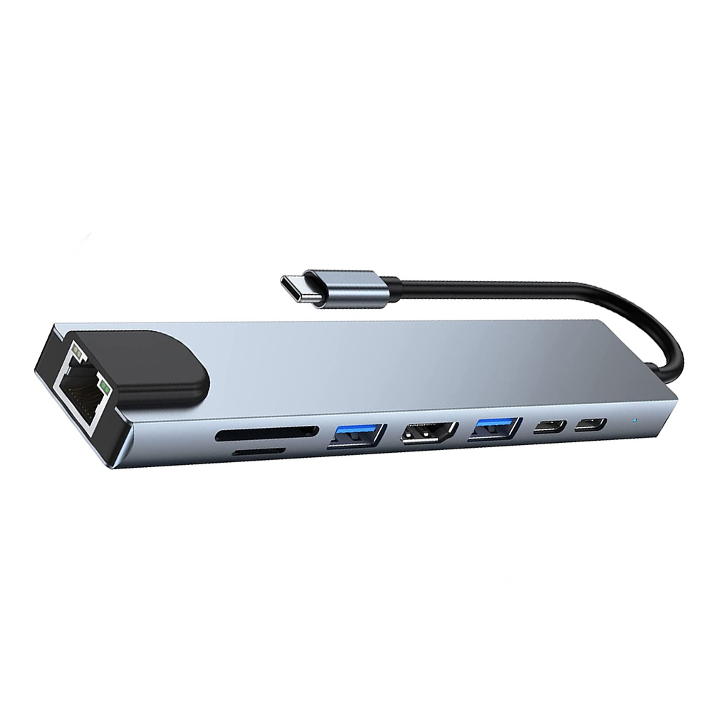 Klack HUB 8 en 1 USB c Adaptador