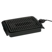 miniatura Grill eléctrico sin humos de 1250W con parrilla de aluminio antiadherente