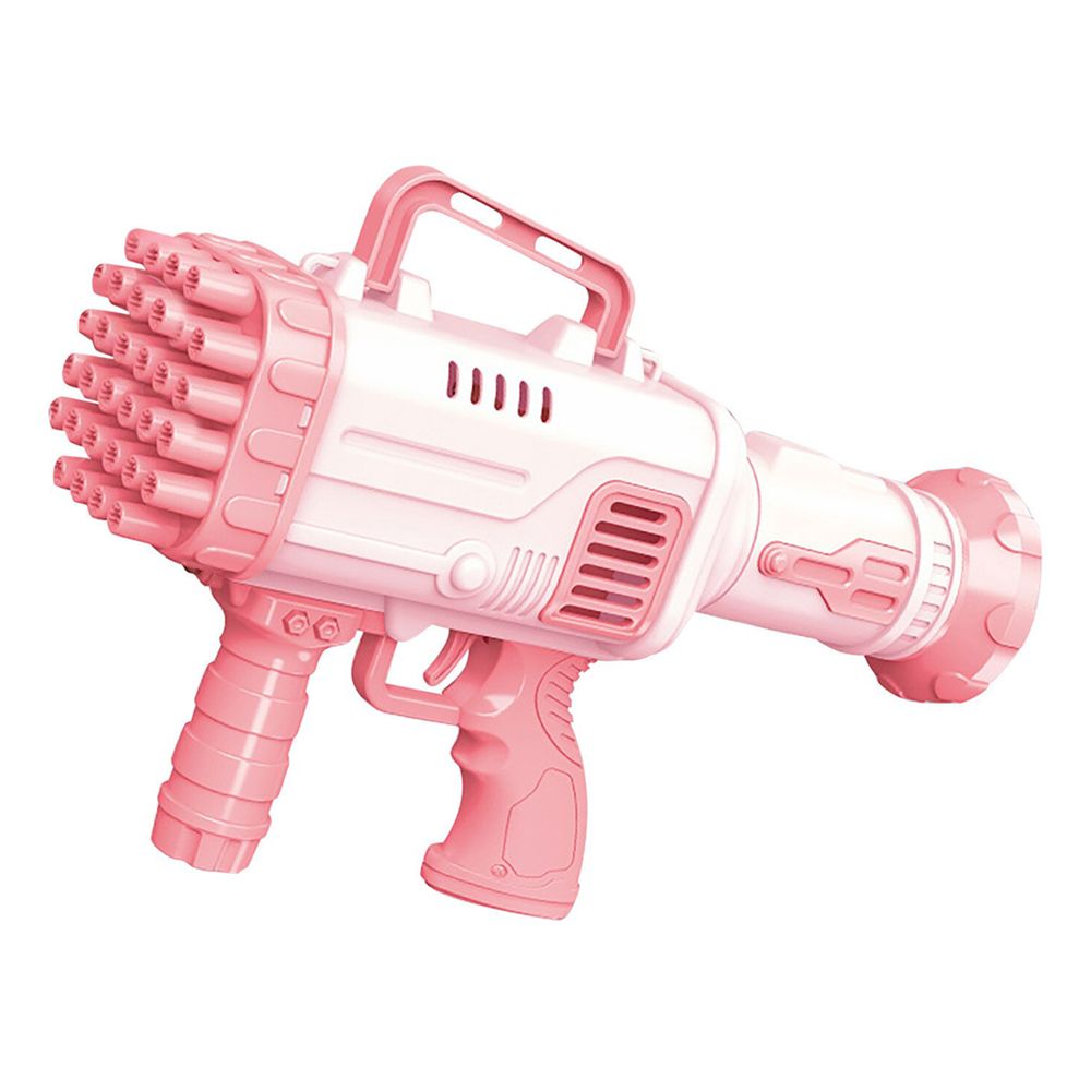 Klack Pistola de burbujas eléctrica a pilas de 25 agujeros - Rosa