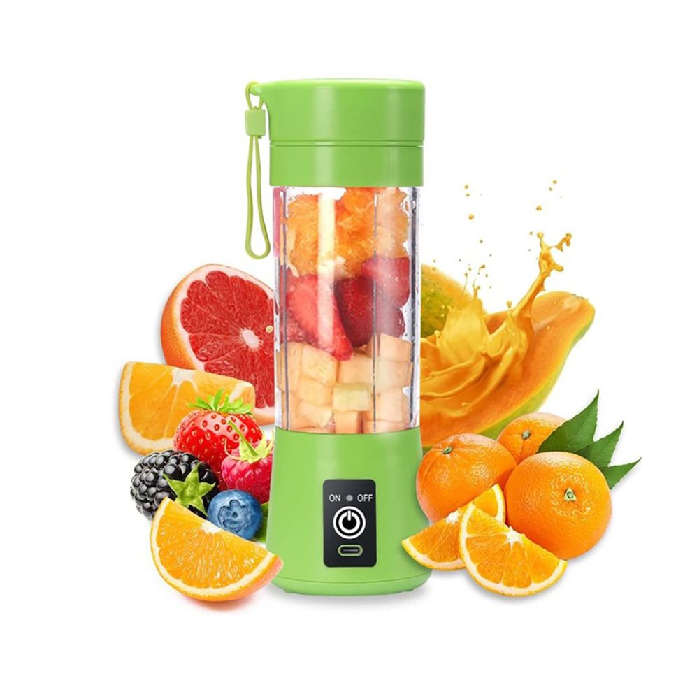 Klack Batidora Licuadora Klack portátil, para batidos y smoothies, 380 ml con seis cuchillas - Verde