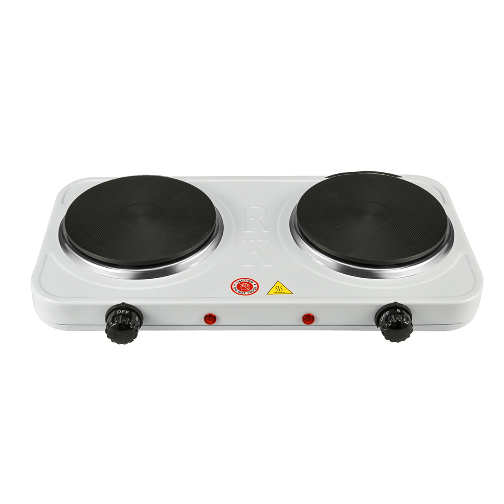 Klack Cocina Eléctrica Portátil Placa Doble 1000W x 2 con Regulador de Temperatura