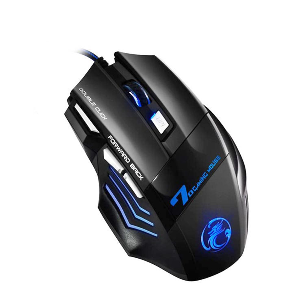 Klack Ratón Klack X7 Gaming para juegos con cable, 7 botones, ergonómico, óptico