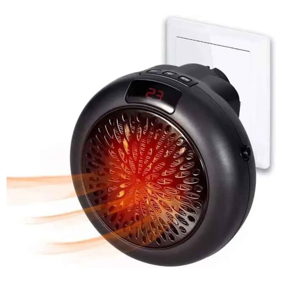 Klack Calefactor Klack cerámico eléctrico de enchufe con mando de 900W - Negro