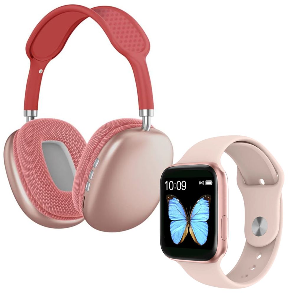 Klack PACK SmartWatch Klack con Auriculares De Diadema Klack Bluetooth - Rosa