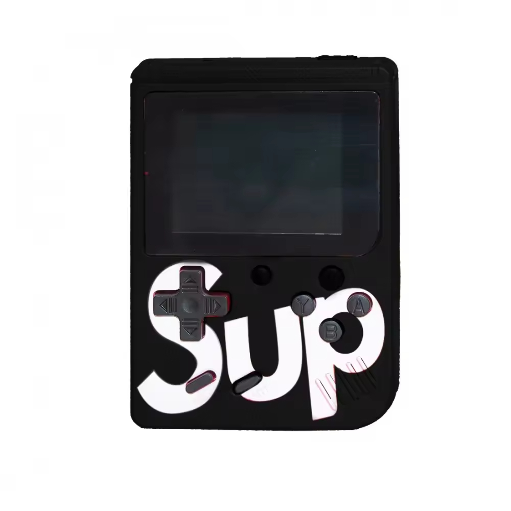 Klack Mini Consola de videojuegos Retro K-SUP GameBox (Funciona portatil y conectada a TV) - Negro