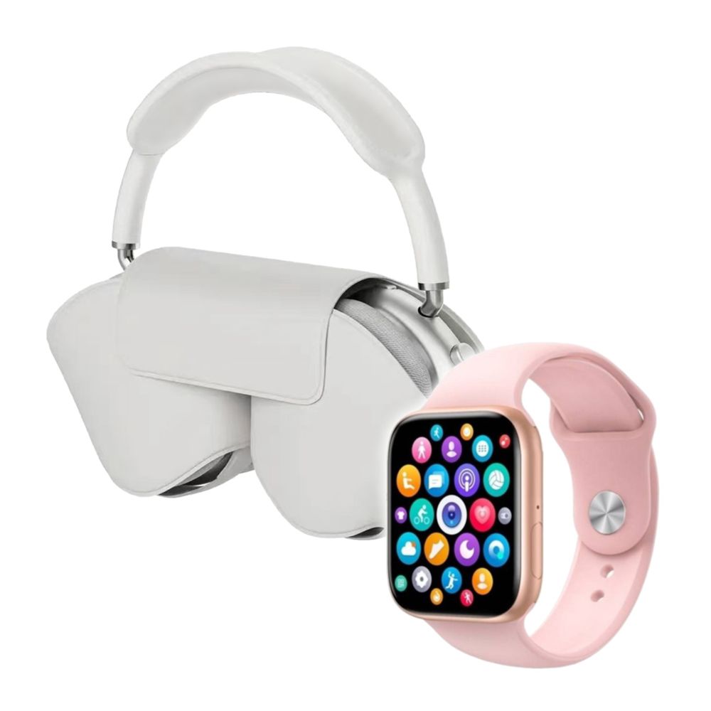 Klack Pack De Luxe Klack Watch 9 Max Smartwatch y Auriculares Bluetooth De Diadema Klack PRO - Blanco