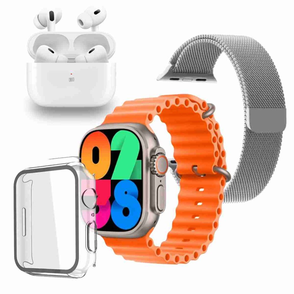 Klack Pack Smartwatch Klack Ultra 9.0 con Auriculares PRO - Naranja