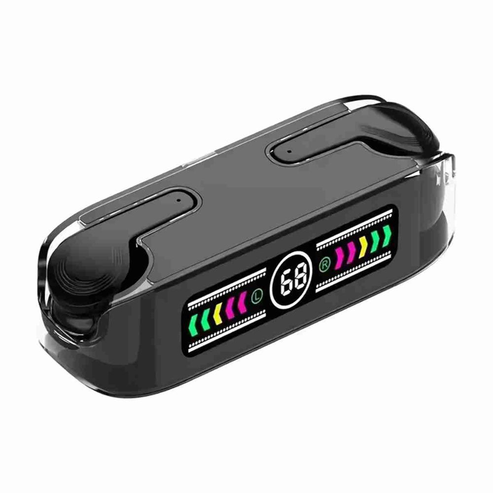Klack Auriculares Bluetooth 5.3 Klack M12 MAX, cascos estéreo con pantalla Digital - Negro