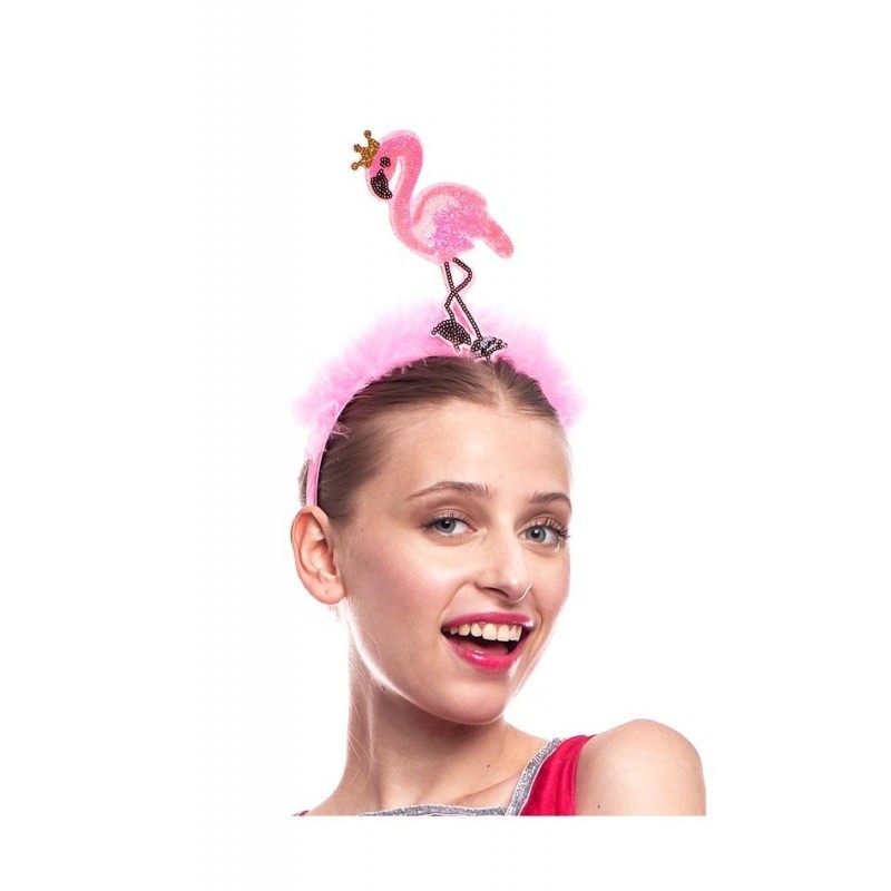 Diadema Rosa Flamenco lentejuelas.