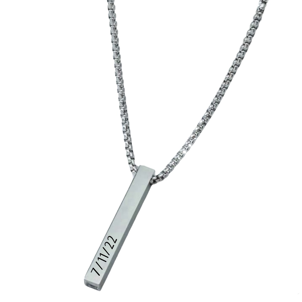 Handmade’s Victim Collar de acero Mamá o San Valentín personalizado con nombres o fechas