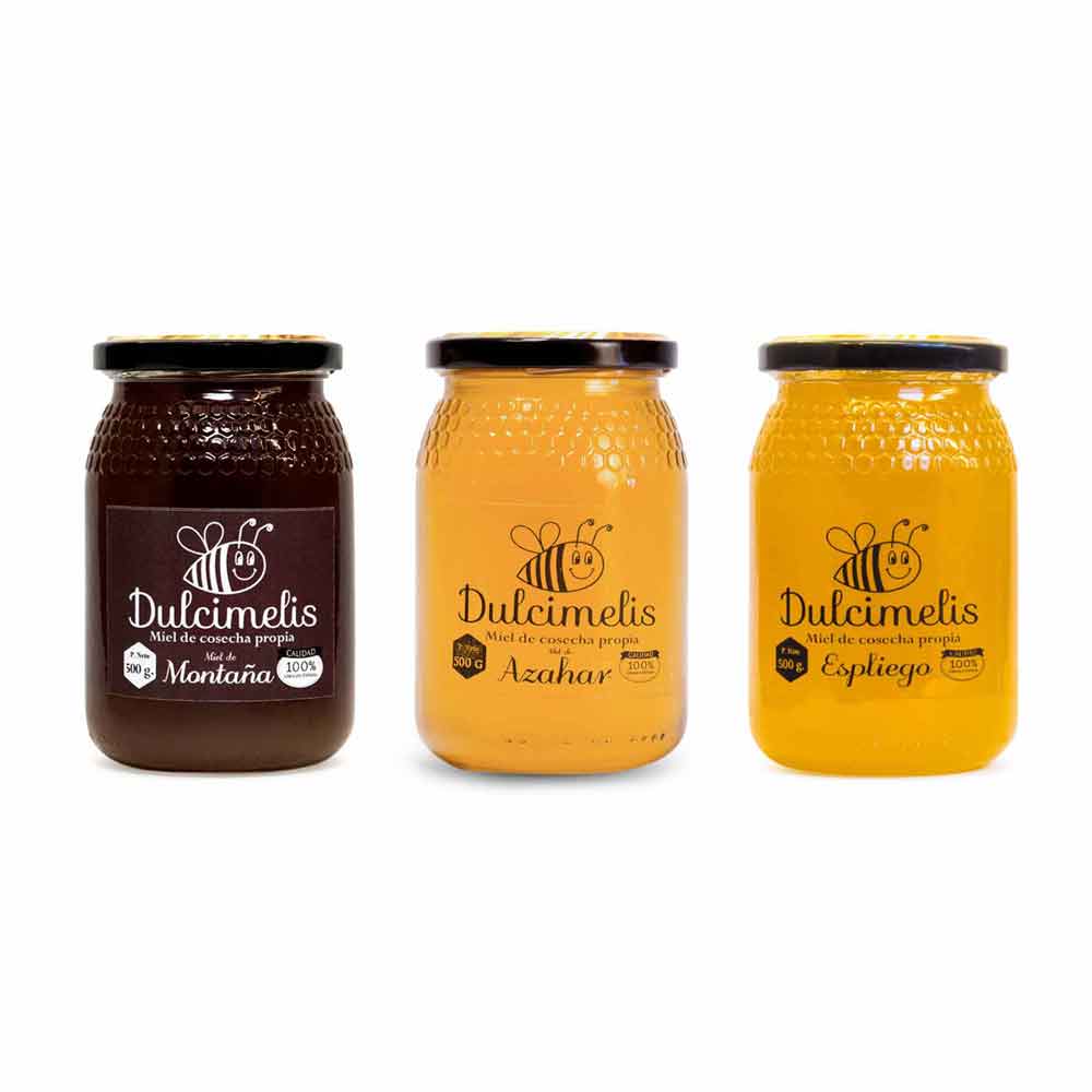 Pack 3x1/2 Kg - Mieles Crudas Montaña + Espliego + Azahar