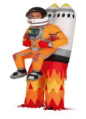 miniatura Disfraz Adulto Hinchable de Cohete con Astronauta 1