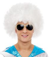 miniatura Peluca Afro Extra Blanca 1