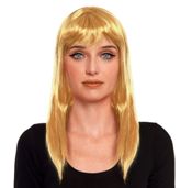 miniatura Peluca lisa rubia 1