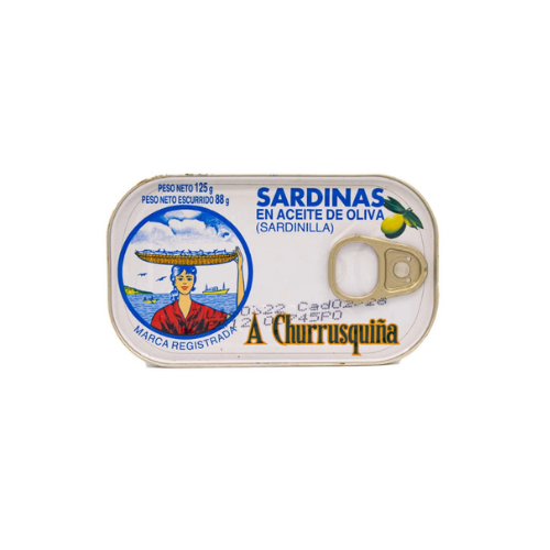 Sardinillas en Aceite de Oliva 12-14 piezas A Churrusquiña