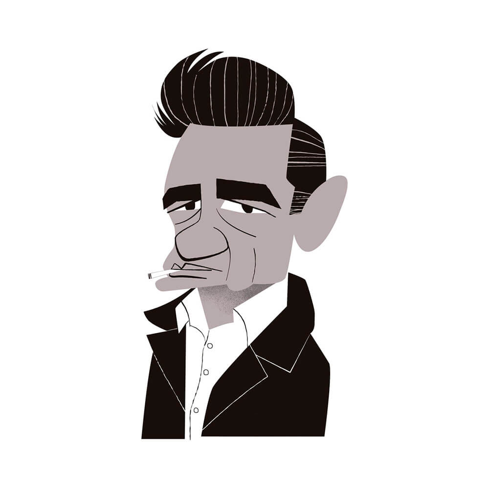 llustración de Johnny Cash